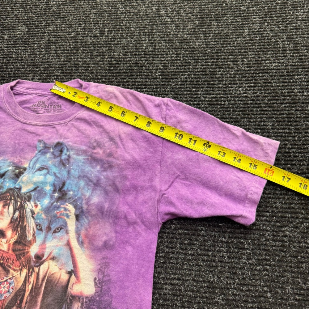 The Mountain Purple Tie Dye Wolf Native American Spirit T-Shirt Mens Medium 2008 - Picture 4 of 13